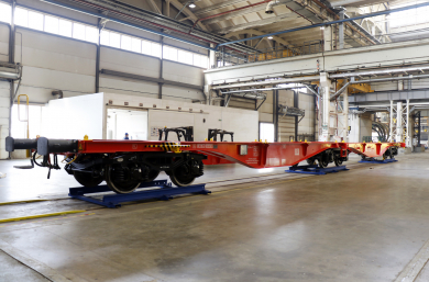 Тихвинский вагоностроительный завод отправил на испытания изготовленные для Deutsche Bahn вагоны-платформы